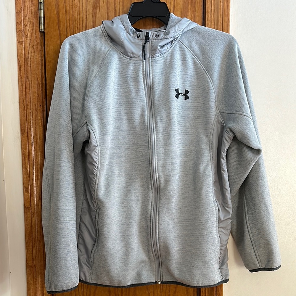 Under Armour Light Gray Zip-Up Hoodie Jacket